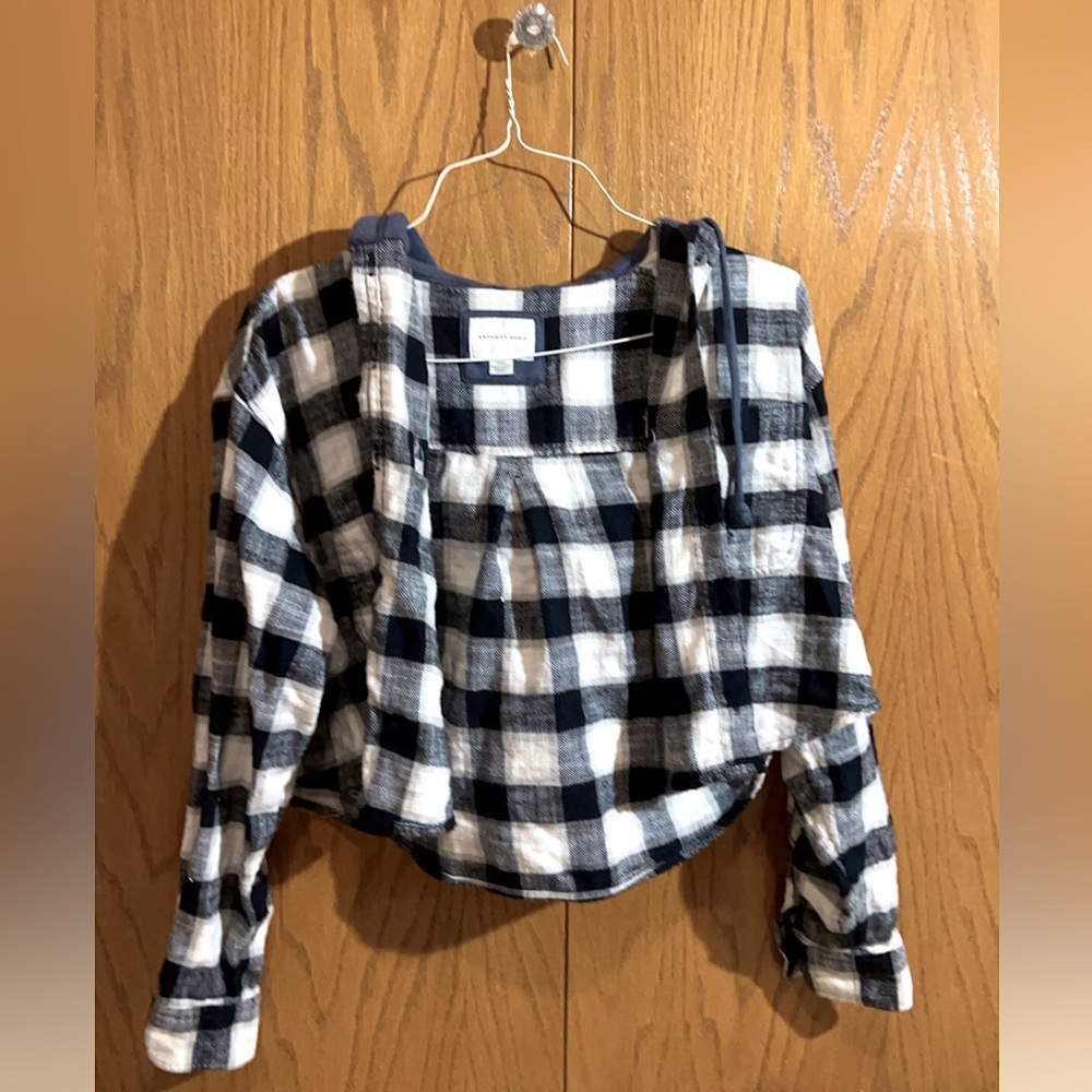 Flannel hoodie from American Eagle!